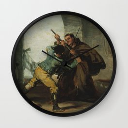 Francisco de Goya - Friar Pedro Wrests the Gun from El Maragato Wall Clock