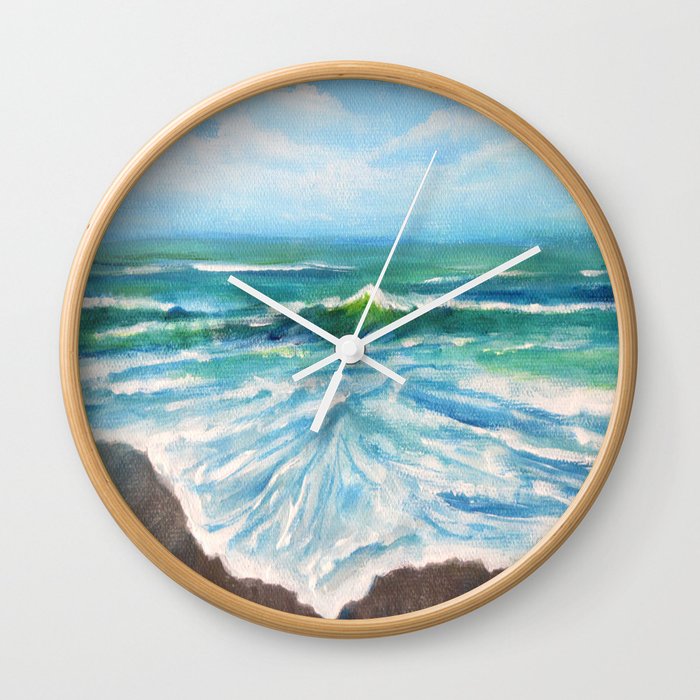 Seashore Foam Wall Clock