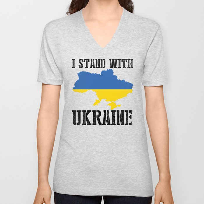 I Stand With Ukraine V Neck T Shirt