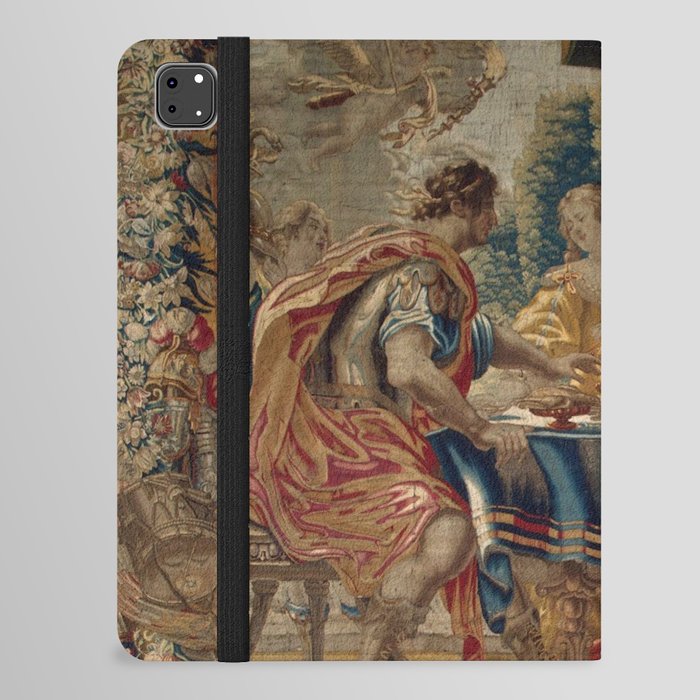 Antique 17th Century 'Queen Cleoptra's Feast' Flemish Tapestry iPad Folio Case