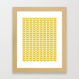 mustard chevron Framed Art Print
