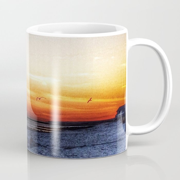 golden beach sunset Coffee Mug