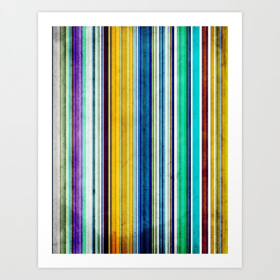 Colorful Stripes of Texture Art Print