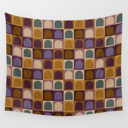 Checkered Arch Pattern IX Wall Tapestry