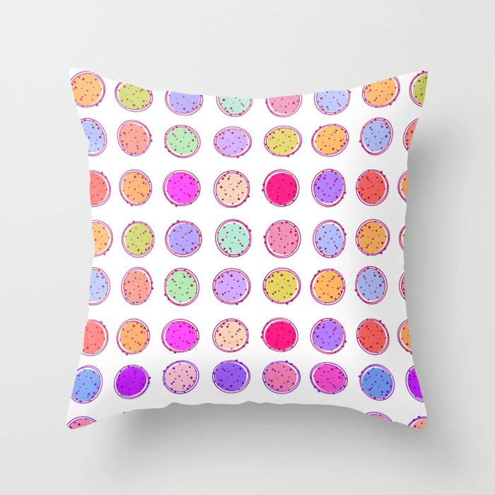 Dots and spots Throw Pillow
