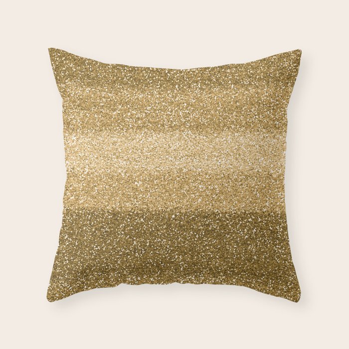 Glitter Glittery Copper Bronze Gold Throw Pillow By Naturemagick