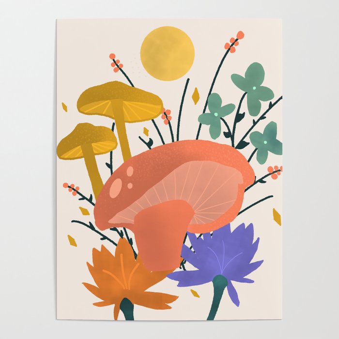 Mushroom Pop Poster