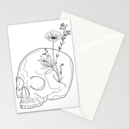 Think outside the box (skull) Stationery Cards