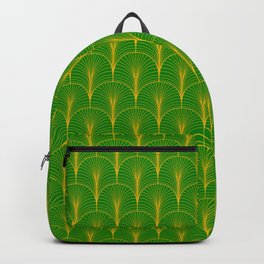 Green Golden Art Deco Arch Pattern Backpack