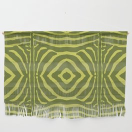 Zebra Wild Animal Print 726 Avocado Green Wall Hanging