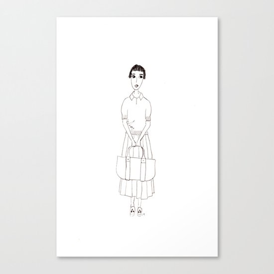 girl in white Canvas Print