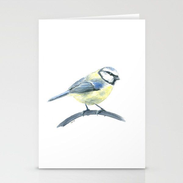 Blue tit, watercolor painting Stationery Cards