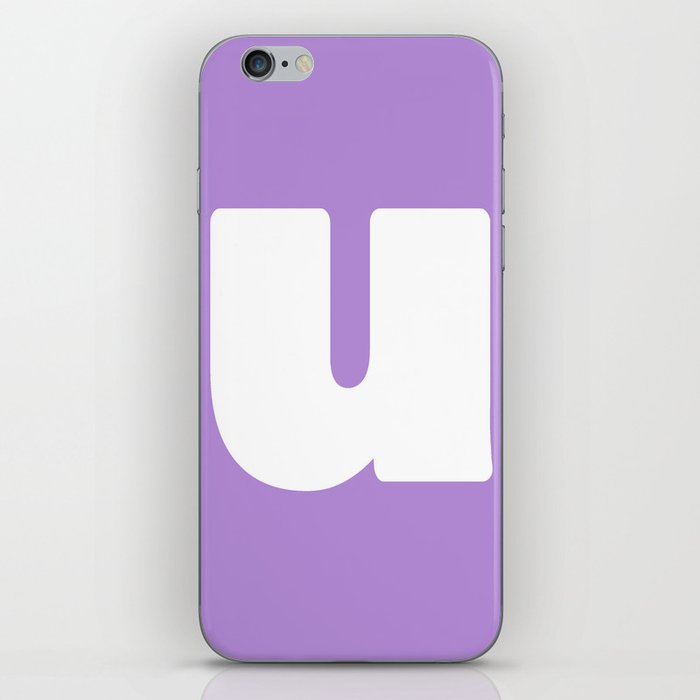 u (White & Lavender Letter) iPhone Skin