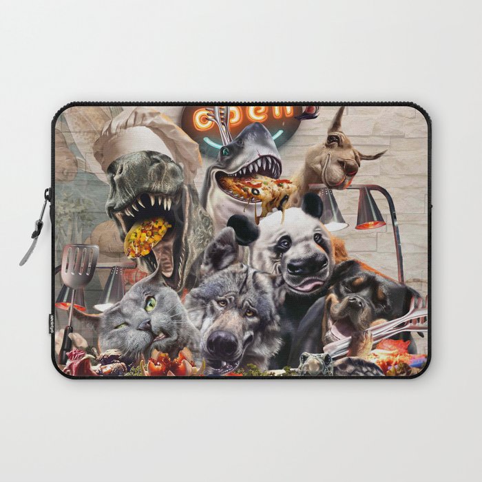 Animals Selfie In Restaurant 2 Laptop Sleeve