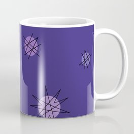 Atomic Age Starburst Planets Indigo Blue Purple Mug