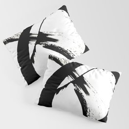 Brushstroke [7]: a minimal, abstract piece in black and white Pillow Sham
