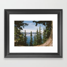 Crater Lake, Oregon - Film Photograph Framed Art Print