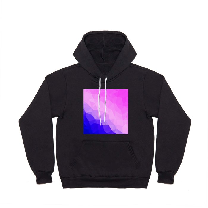 Pink to Blue Geometric Abstract Gradient Pattern Design Hoody