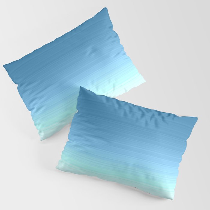 Sea blue Ombre Pillow Sham