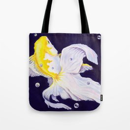 Fancy Goldfish Sagittarius Zodiac Painting Tote Bag