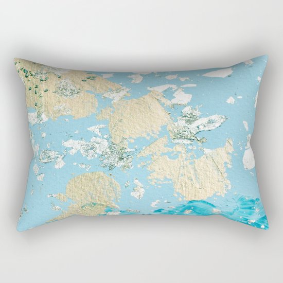 Gold Abstract Modern Painting Rectangular Pillow