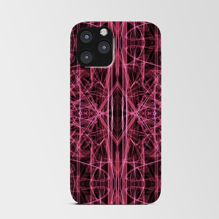 Liquid Light Series 48 ~ Red Abstract Fractal Pattern iPhone Card Case