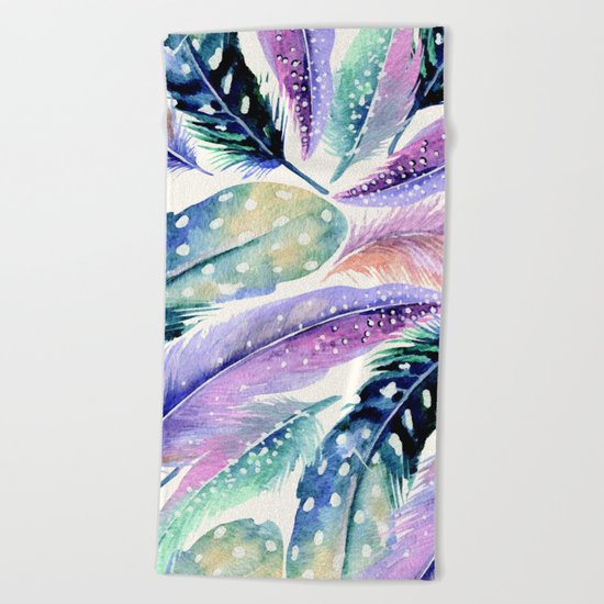 Wild Feathers #society6 #decor #buyart Beach Towel