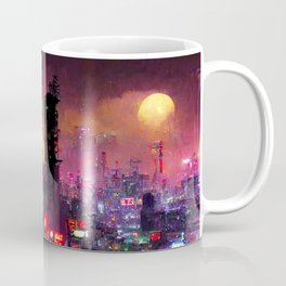Tokyo Cyberpunk Cityscape at Night Mug