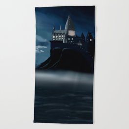 Potter castle for wizards Beach Towel