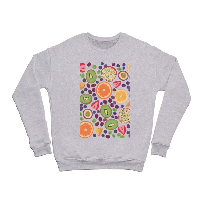 Gouache Fruit Pattern Crewneck Sweatshirt