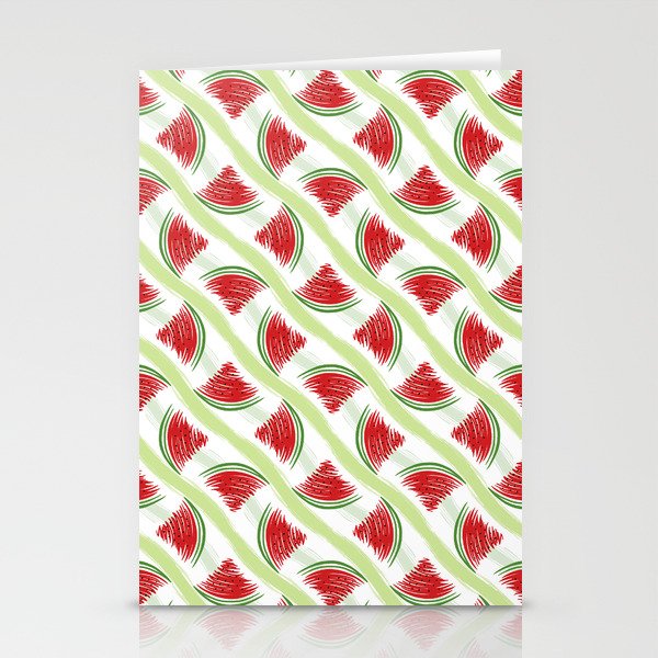 Watermelon Doodle Diagonal Stationery Cards
