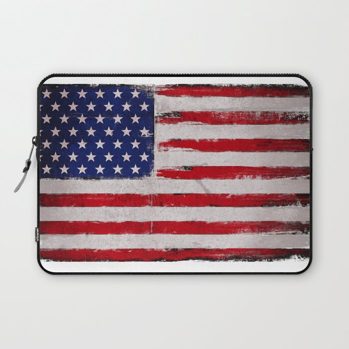 Grunge American flag II Laptop Sleeve