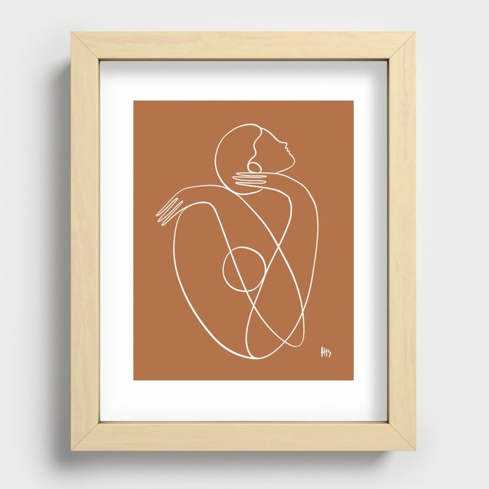 You are doing great (rust) Recessed Framed Print