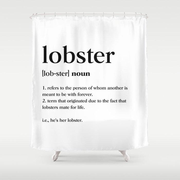 Lobster Definition Shower Curtain