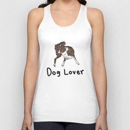 Dog Lover (Brown & White Australian Shepherd) with words Tank Top