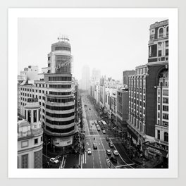 Gran Via in Madrid Art Print