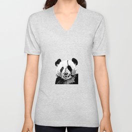 Pirate Panda V Neck T Shirt