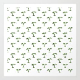 Green Palm Trees Pattern Art Print