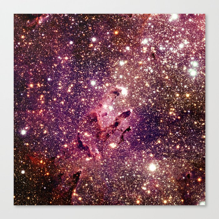 Galaxy : Eagle Nebula Mauve Burgundy Purple Gold Canvas Print