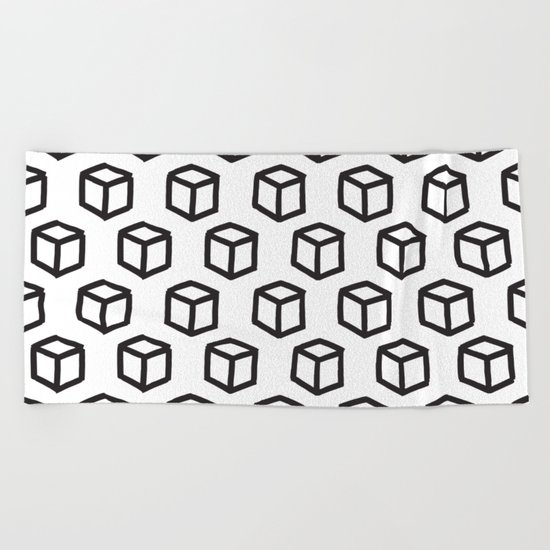Geometric minimalist pattern Beach Towel
