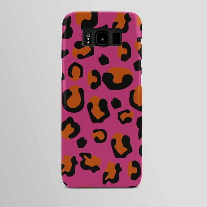 Pink Bold Leopard Animal Print Dots Android Case