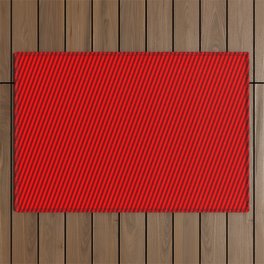 [ Thumbnail: Maroon and Red Colored Stripes/Lines Pattern Outdoor Rug ]