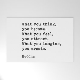 What You Think You Become, Buddha, Motivational Quote Welcome Mat