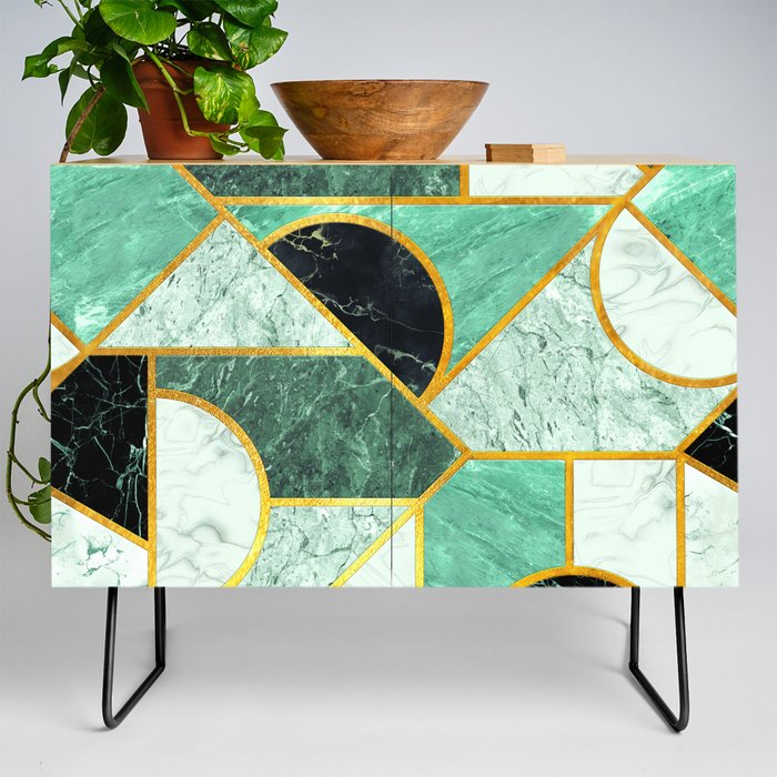 Geometric Marble Mosaic 03 Credenza