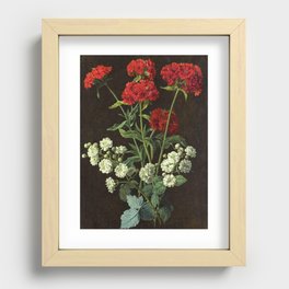 vintage floral illustration  Recessed Framed Print