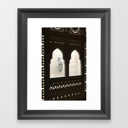 Windows at mosque, Oman photography series, no. 3 Framed Art Print