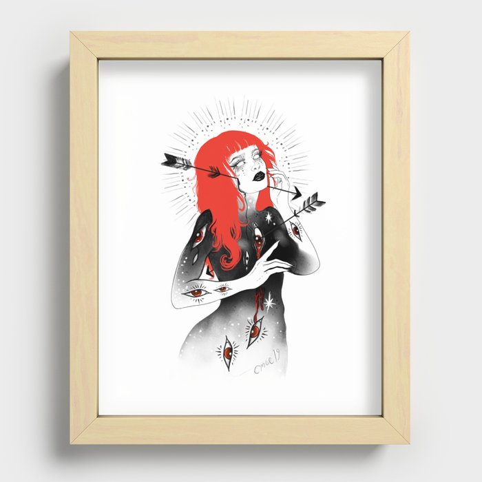 Arrow girl Recessed Framed Print