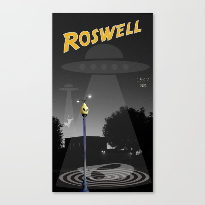 Aliens Over Roswell Canvas Print