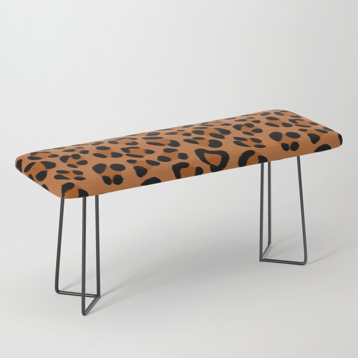 Leopard Print Scribble Bench