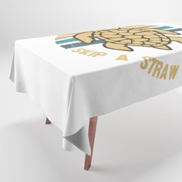 Skip A Straw Save A Turtle Tablecloth